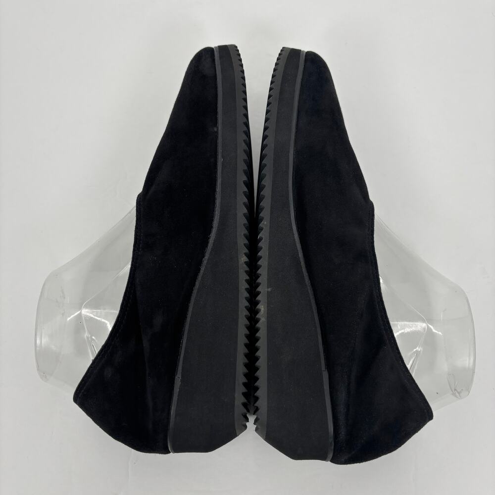 Eileen Fisher Wedge Ballet Flat Slip On Shoes 10 Blk Suede Minimalist Lagenlook - Picture 4 of 9